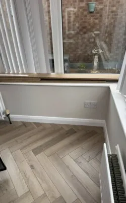 Painting in home sun room