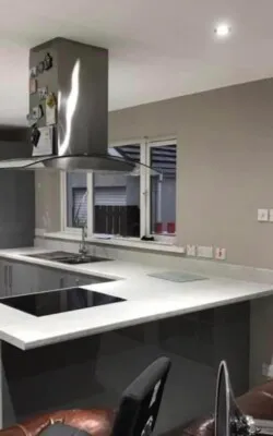 Freshly painted kitchen
