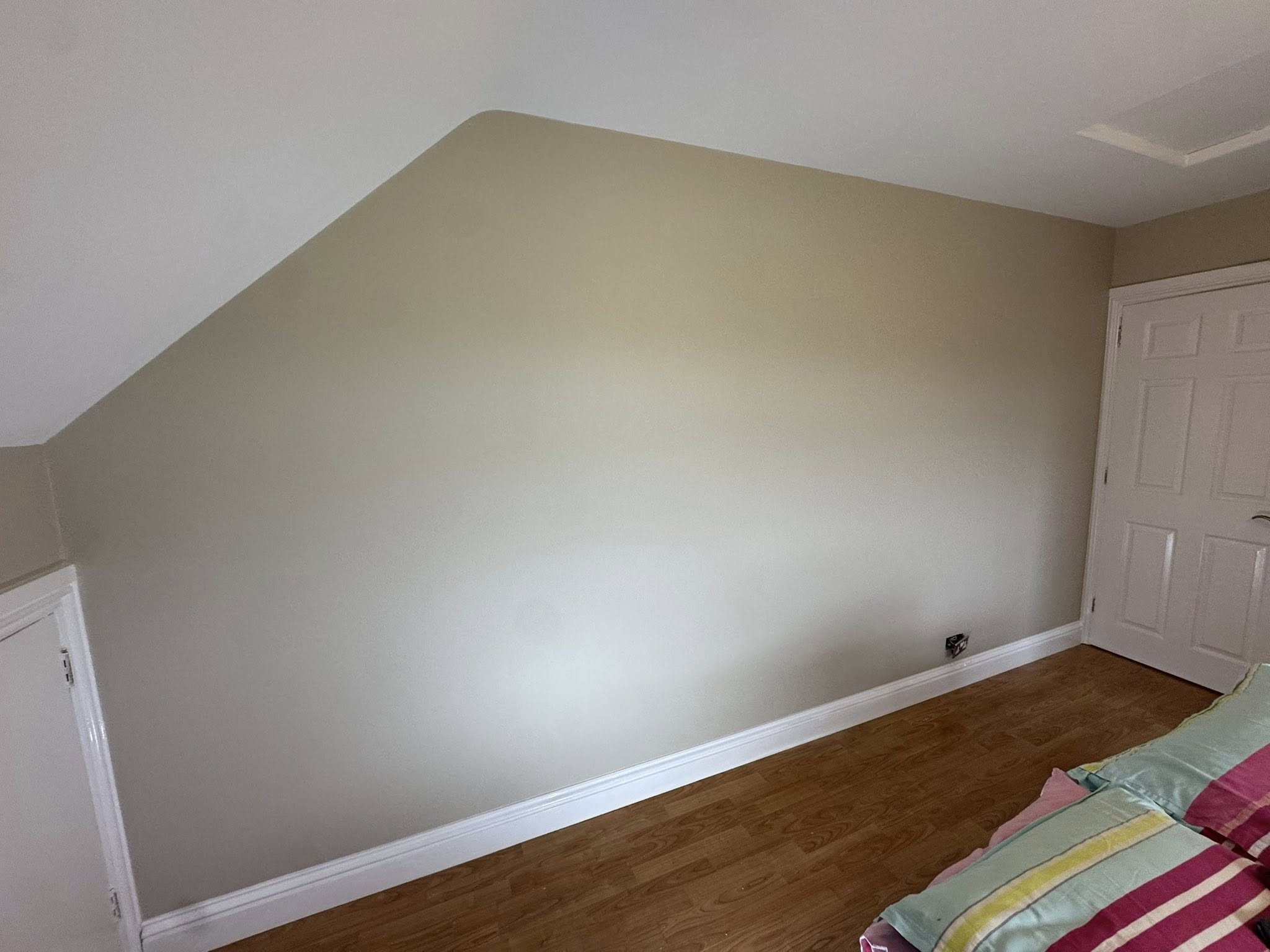 Sage painted bedroom walls